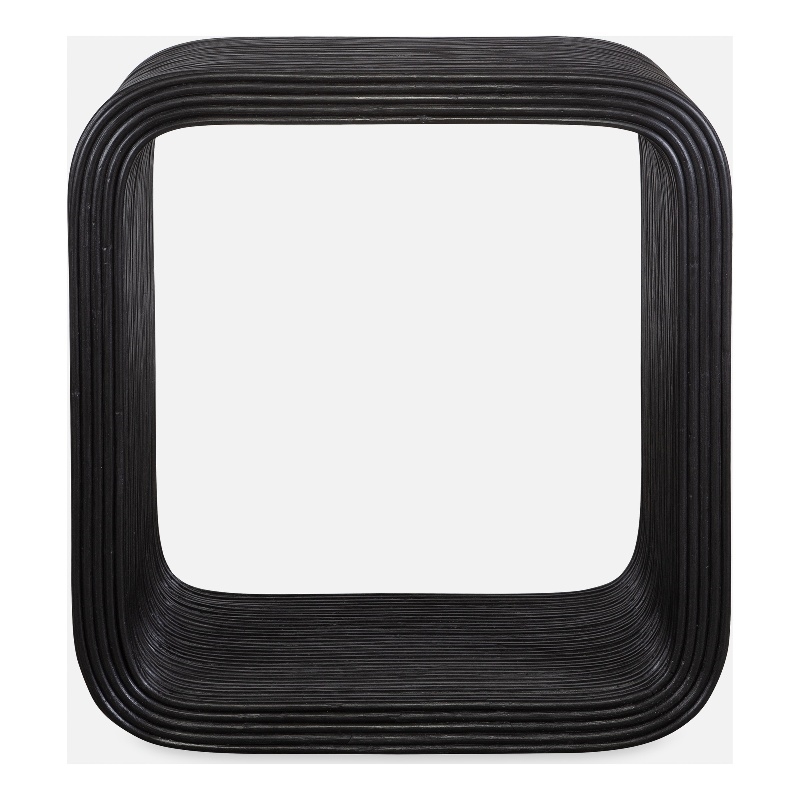 Uttermost Compton Rattan Side Table in Black