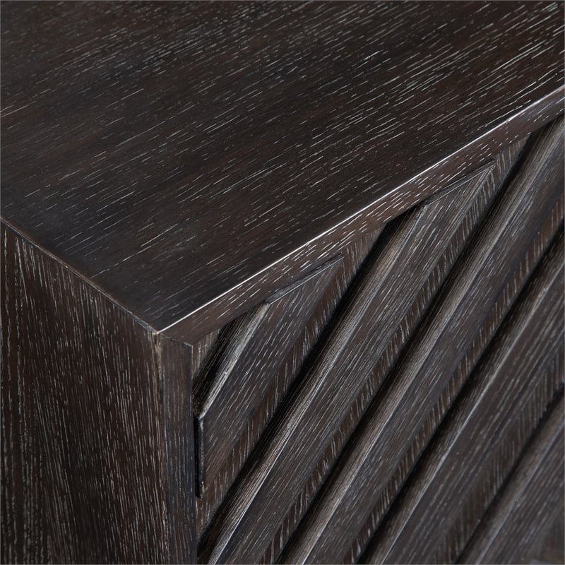 Uttermost Faulkner 4 Door Cabinet in Dark Oak
