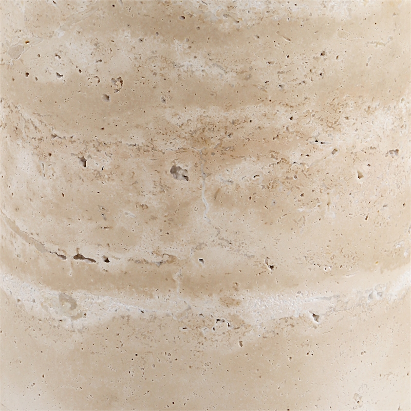Uttermost Malya Travertine Accent Table in Tan
