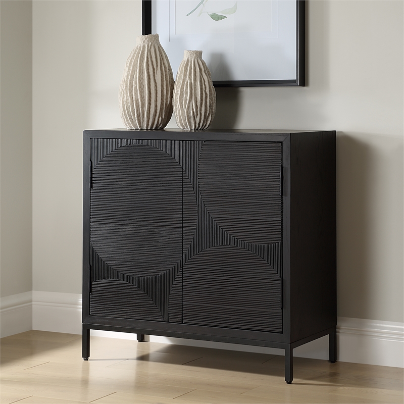 Uttermost Beswick Black 2 Door Cabinet
