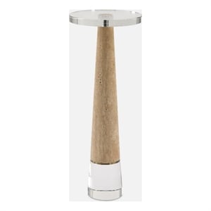 Uttermost Niari Travertine Drink Table in Brown