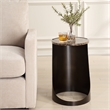 Uttermost Welling Modern Metal Side Table in Chocolate