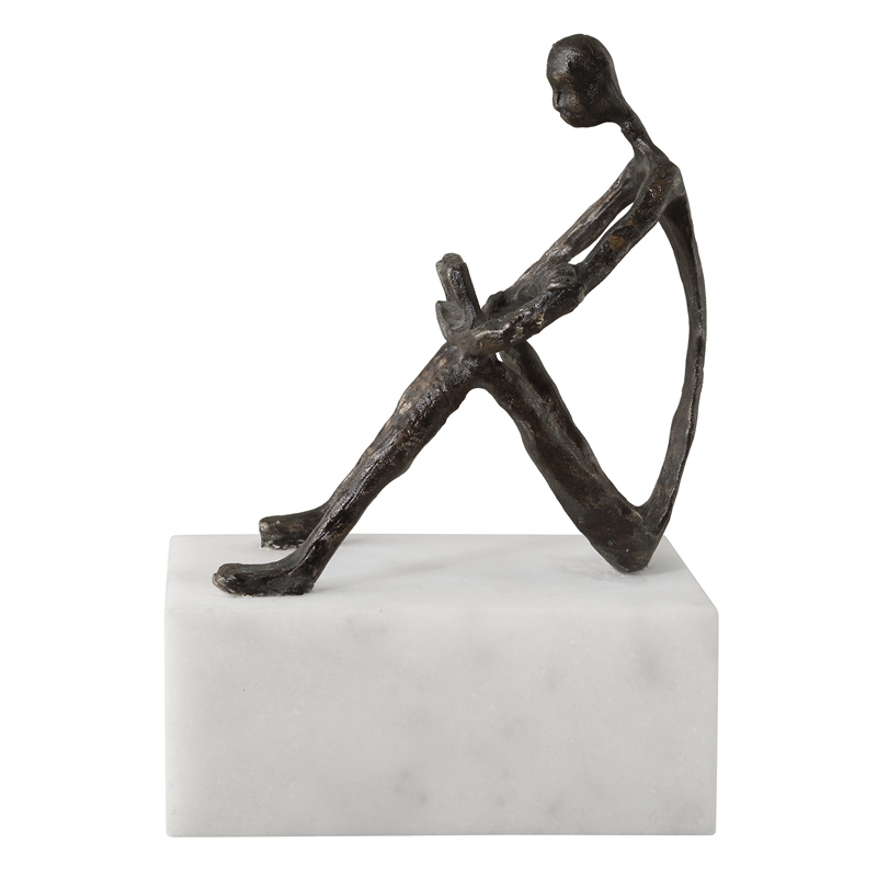 Uttermost Sit Back Relax And Read Iron Sculpture in Brown