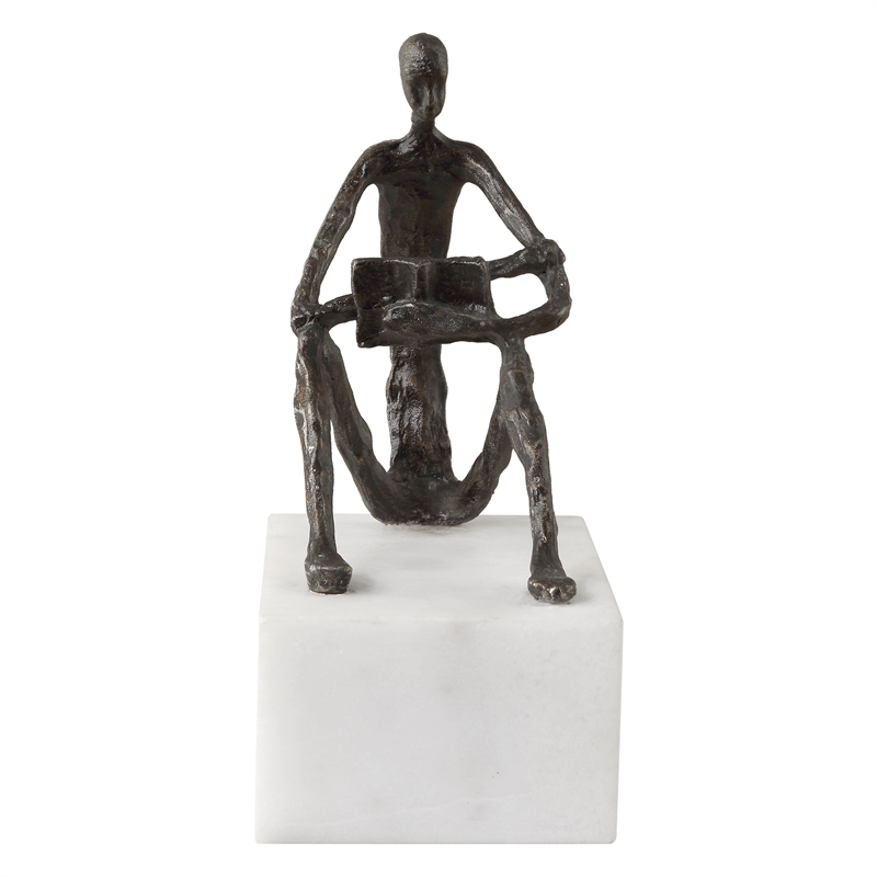 Uttermost Sit Back Relax And Read Iron Sculpture in Brown