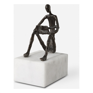 Uttermost Sit Back Relax And Read Iron Sculpture in Brown