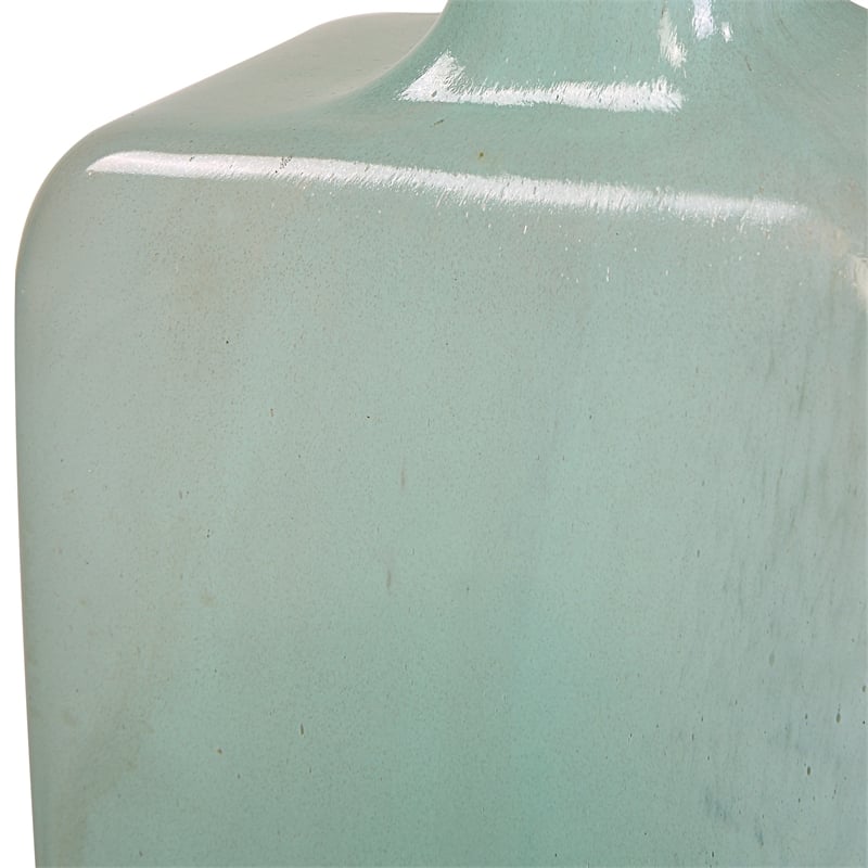 Uttermost Fuze Aqua & Bronze Vases Set of 2