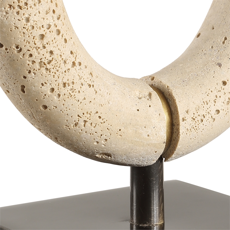 Uttermost Oval Sculptures Fusion in Ivory (Set of 2)