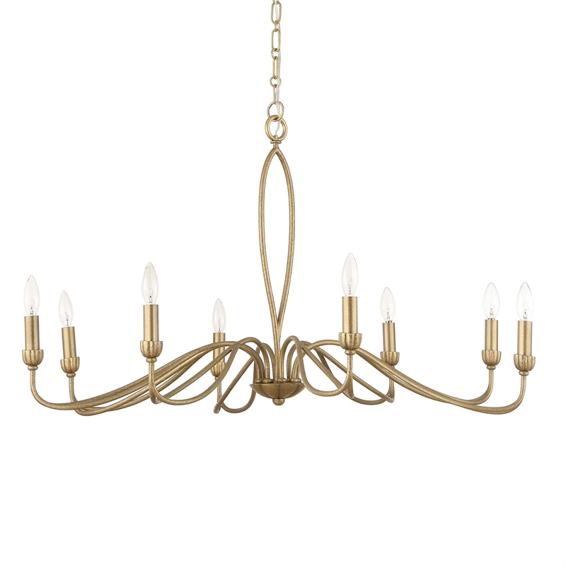 Uttermost Corella 8 Light Chandelier in Gold