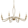 Uttermost Corella 8 Light Chandelier in Gold