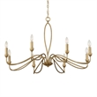 Uttermost Corella 8 Light Chandelier in Gold