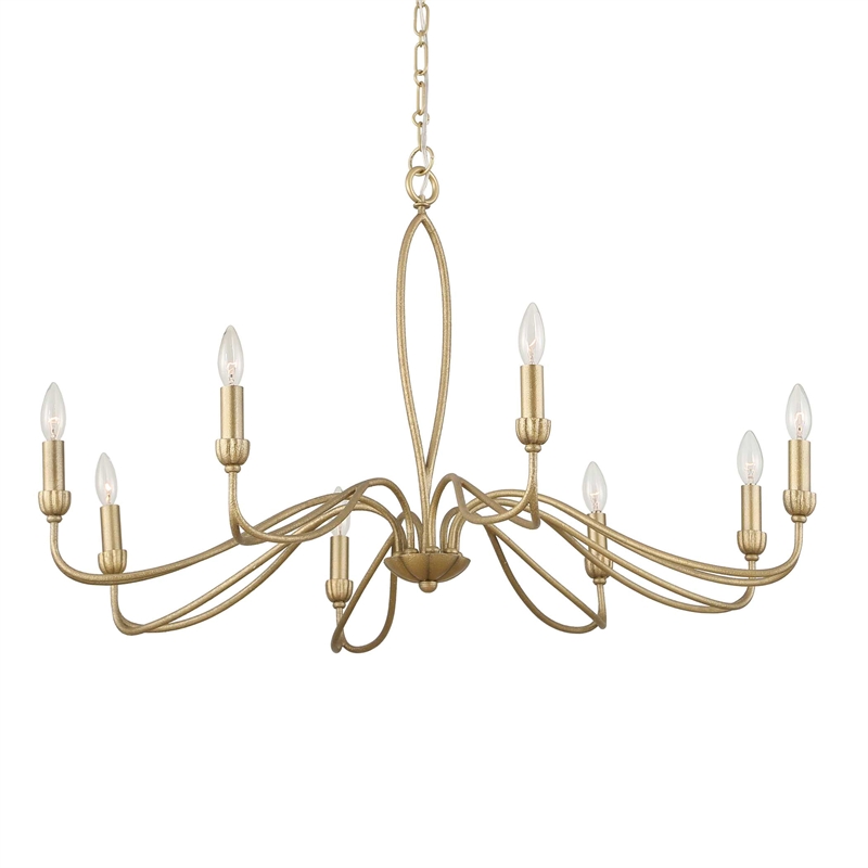 Uttermost Corella 8 Light Chandelier in Gold