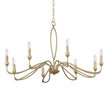 Uttermost Corella 8 Light Chandelier in Gold