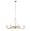Uttermost Corella 8 Light Chandelier in Gold