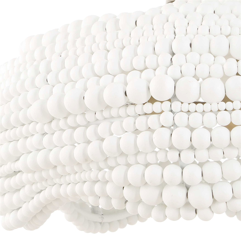 Uttermost Biddeford 5 Light White Beaded Pendant