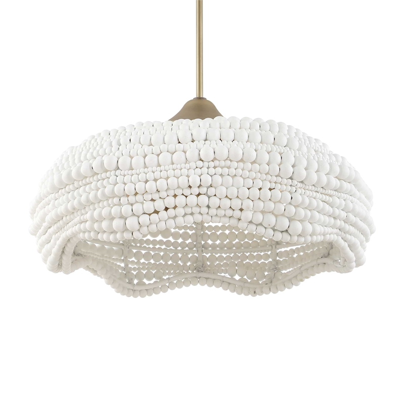 Uttermost Biddeford 5 Light White Beaded Pendant