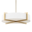 Uttermost Cresson 4 Light Drum Pendant in White
