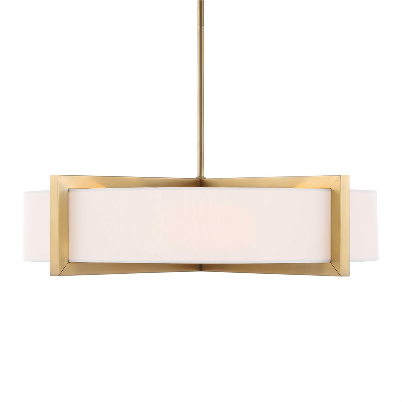 Uttermost Cresson 4 Light Drum Pendant in White