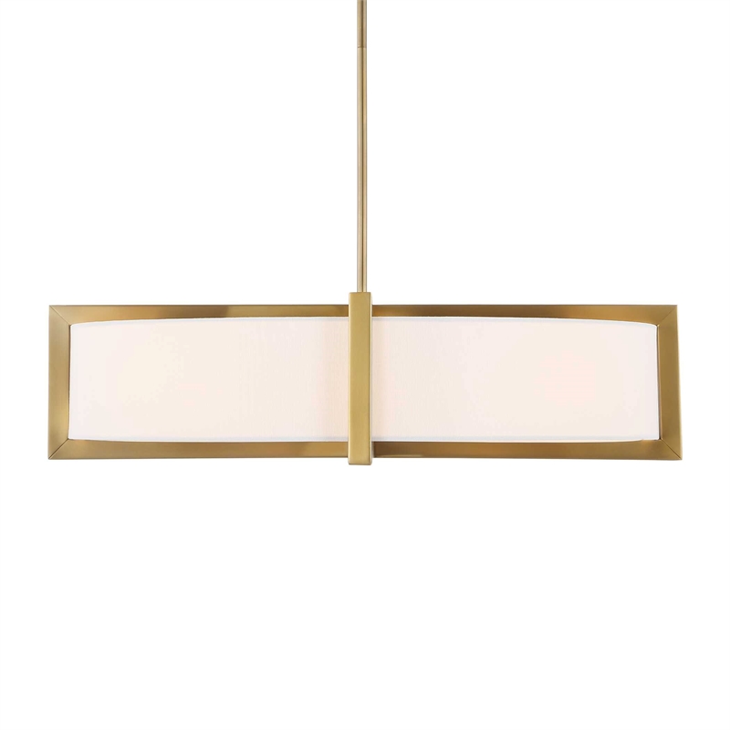 Uttermost Cresson 4 Light Drum Pendant in White