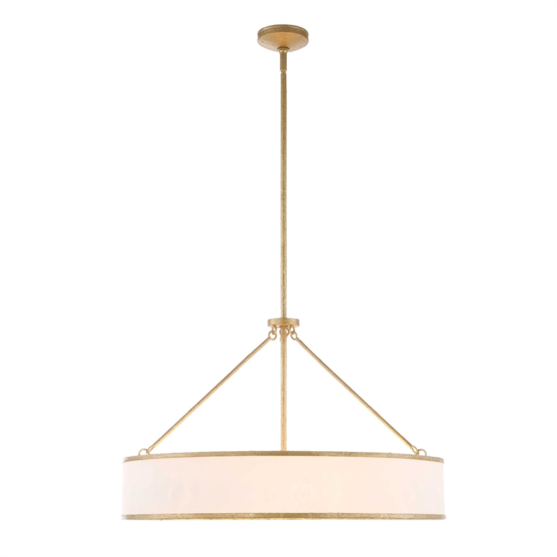 Uttermost Algiers 8 Light Drum Pendant in White