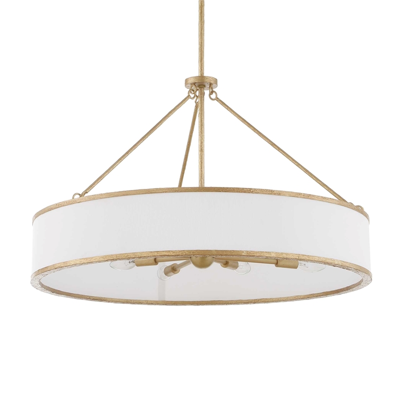 Uttermost Algiers 8 Light Drum Pendant in White