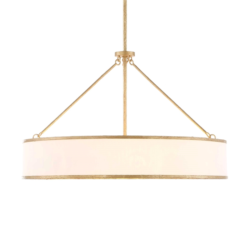 Uttermost Algiers 8 Light Drum Pendant in White
