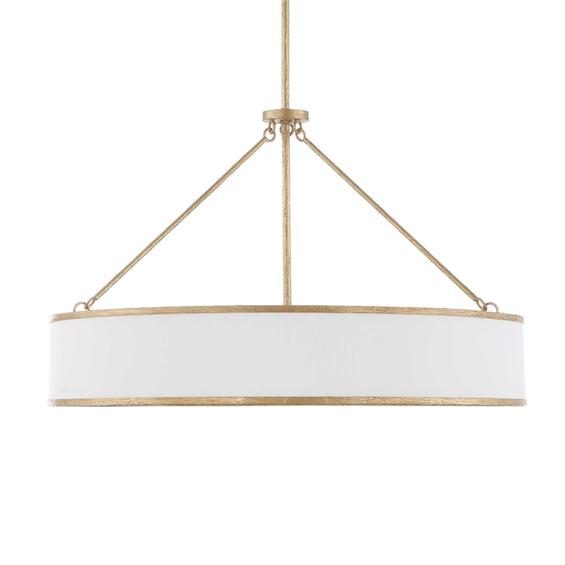 Uttermost Algiers 8 Light Drum Pendant in White