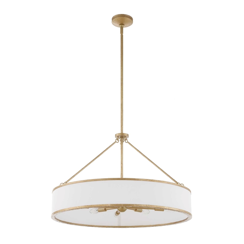 Uttermost Algiers 8 Light Drum Pendant in White