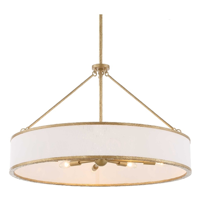 Uttermost Algiers 8 Light Drum Pendant in White