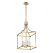 Uttermost Montreal 4 Light Brass Lantern Pendant