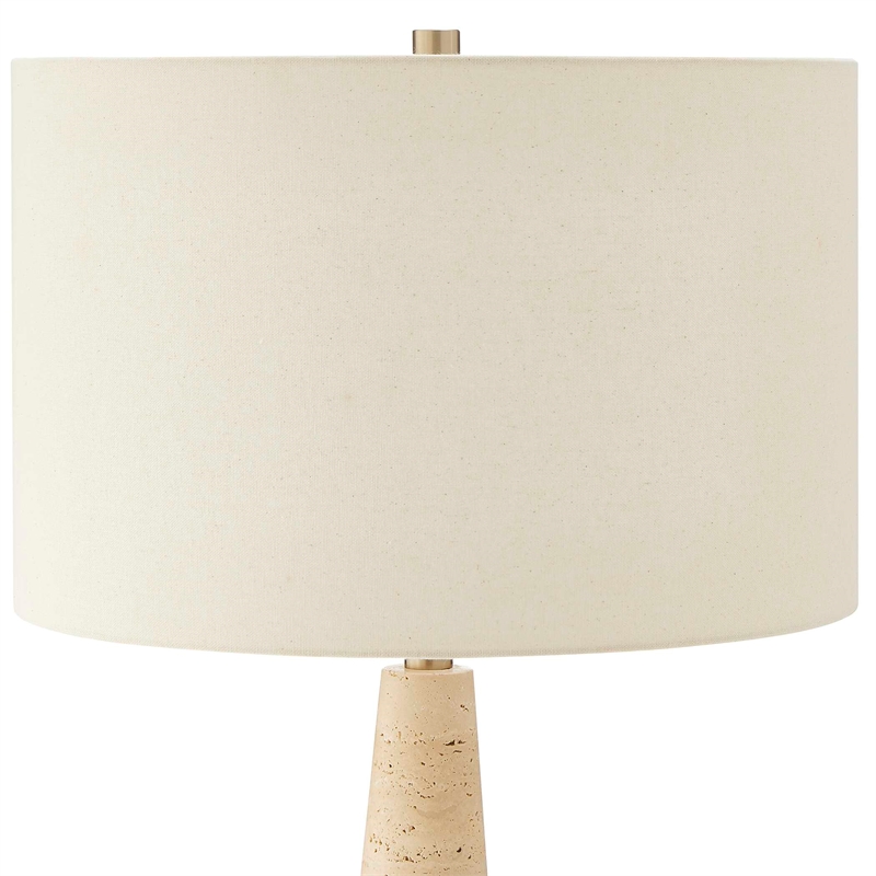 Uttermost Perkins Travertine Table Lamp in Brown/Beige