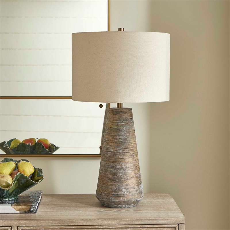 Uttermost Mosier Table Lamp in Rustic Beige/Brown