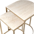 Uttermost Lindon Travertine Nesting Tables in Gold (Set of 2)