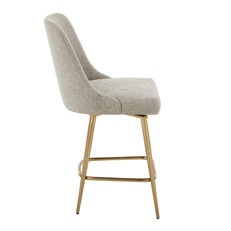 Uttermost Bramwell Upholstered Counter Stool in Gray