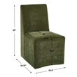 Uttermost Moro Armless Moss Dining Chair in Green