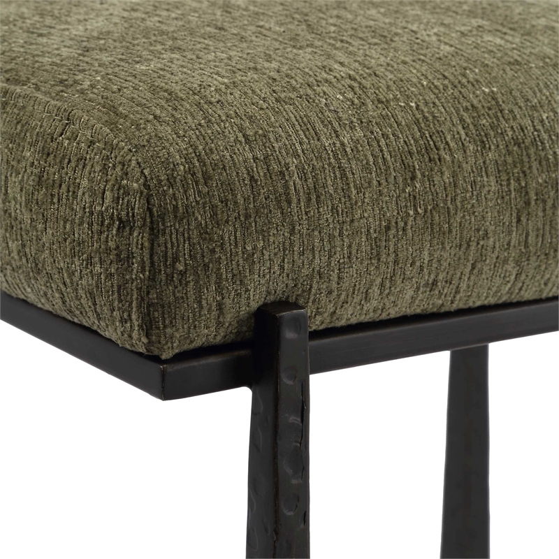 Uttermost Midas Bronze Counter Stool in Green