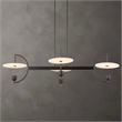Uttermost Kyoto 4 Light Linear LED Chandelier in Black