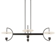 Uttermost Kyoto 4 Light Linear LED Chandelier in Black