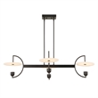 Uttermost Kyoto 4 Light Linear LED Chandelier in Black