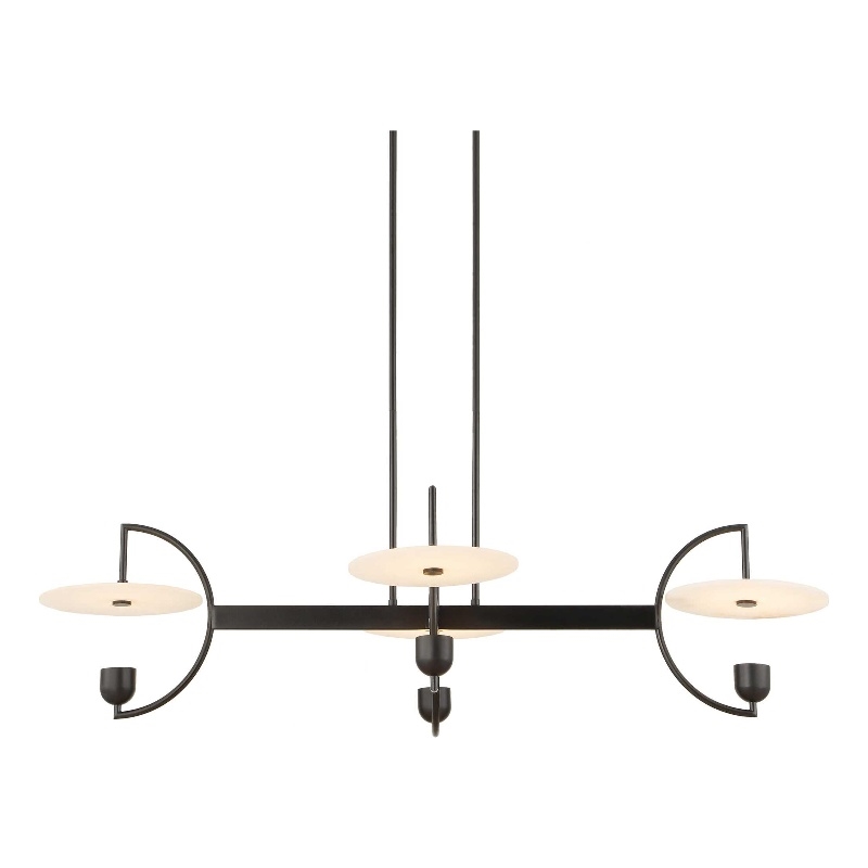 Uttermost Kyoto 4 Light Linear LED Chandelier in Black