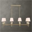 Uttermost Arques 8 Light Linear Chandelier in Brass
