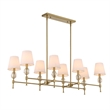Uttermost Arques 8 Light Linear Chandelier in Brass