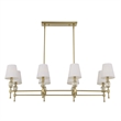 Uttermost Arques 8 Light Linear Chandelier in Brass