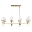 Uttermost Arques 8 Light Linear Chandelier in Brass