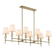 Uttermost Arques 8 Light Linear Chandelier in Brass