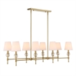 Uttermost Arques 8 Light Linear Chandelier in Brass