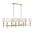 Uttermost Arques 8 Light Linear Chandelier in Brass