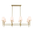 Uttermost Arques 8 Light Linear Chandelier in Brass