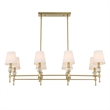 Uttermost Arques 8 Light Linear Chandelier in Brass