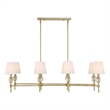 Uttermost Arques 8 Light Linear Chandelier in Brass