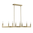 Uttermost Cordoba 8 Light Linear Chandelier in Brass